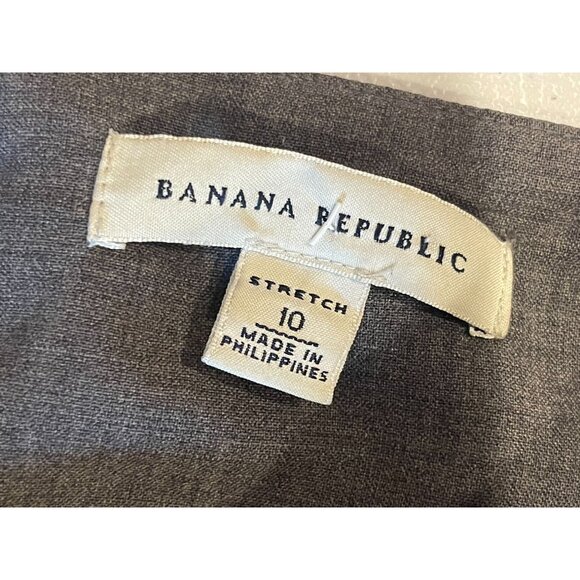 Banana Republic Women Straight & Pencil Mini Skirt Stretch Back Zip Gray Size 10 - Picture 6 of 6